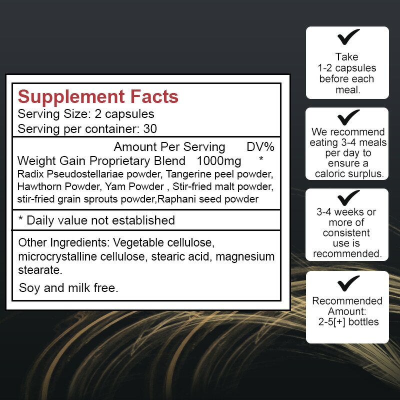 Weight Gain Capsules Manufacturer - Natural Fast Weight Gain Supplement for Women