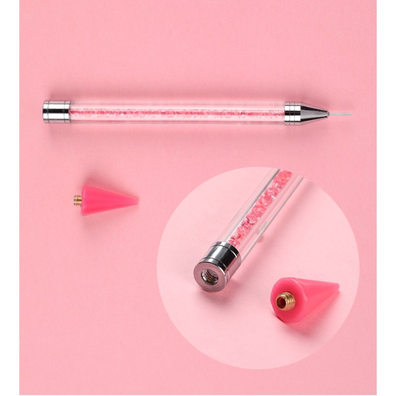 Nail Art Dotting Tools Supplier - Crystal Beads Metal Pen