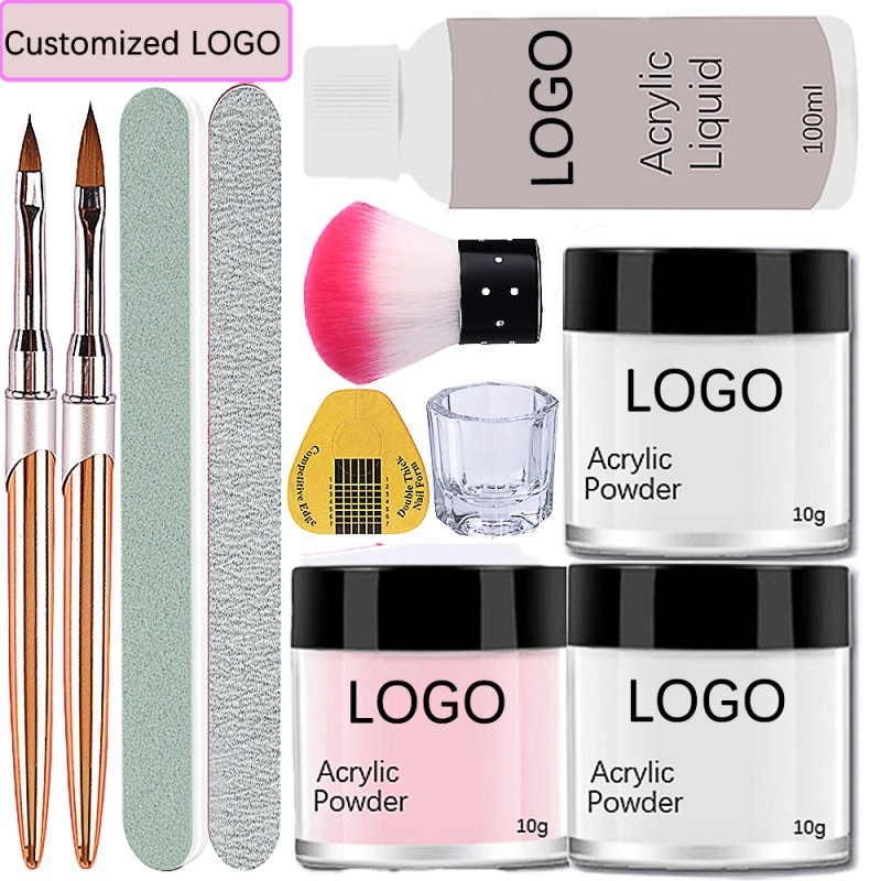 Acrylic Nail Kit Supplier - Clear Pink White Powder Extension