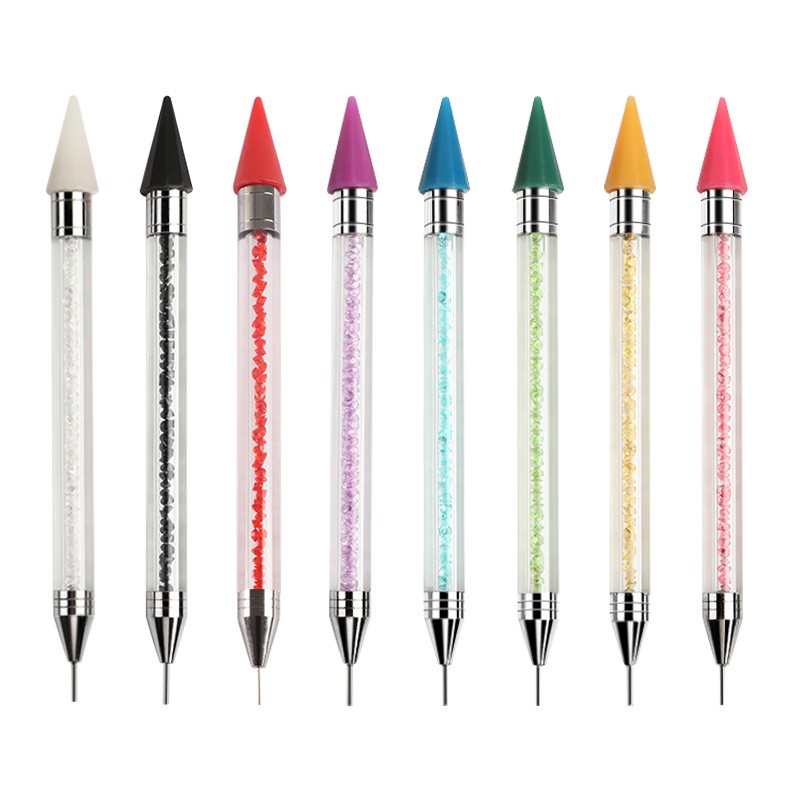 Nail Art Dotting Tools Supplier - Crystal Beads Metal Pen