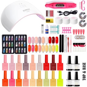 UV LED Nail Lamp Kit Manufacturer - 18-Color Gel Polish Set