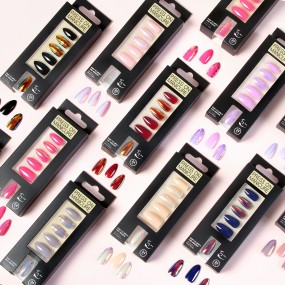 Phosphorescence False Nails Manufacturer - 24pcs Diamond Grid