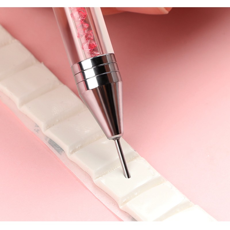 Nail Art Dotting Tools Supplier - Crystal Beads Metal Pen