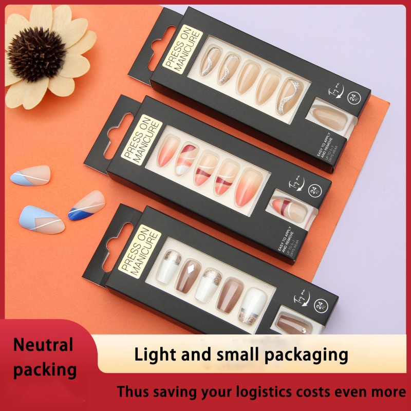 French False Nails Manufacturer - 24pcs Pink Nude Squoval