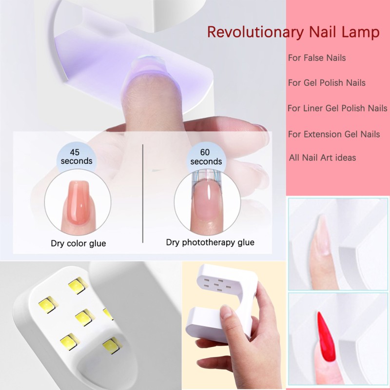 Portable LED Nail Lamp Supplier - 4-in-1 Glue Prep Set OEM