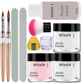 Acrylic Nail Kit Supplier - Clear Pink White Powder Extension