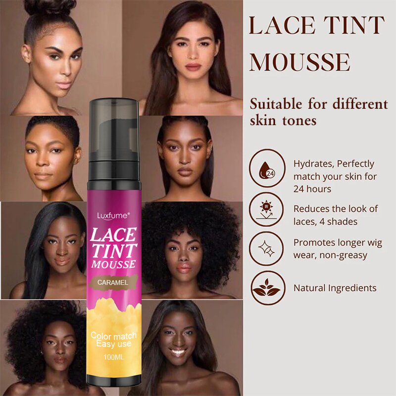 Lace Tint Mousse Manufacturer - Sweatproof Natural Look Skin Tone Pigmented Foam