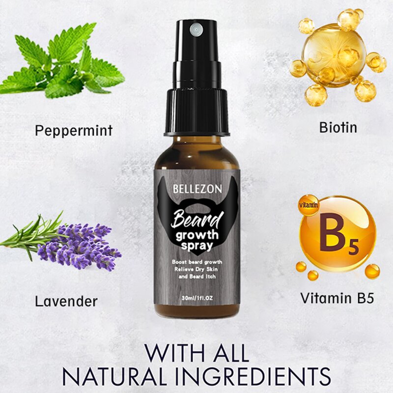 Beard Spray Manufacturer - for Growth Soften Moisturizing Skin with Biotin Vitamins
