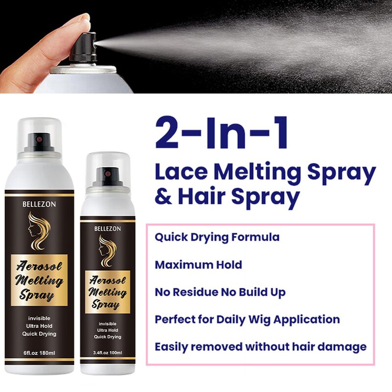 Melting Spray Manufacturer - for Seamless Blend Keep Wig in Place Fast-Drying Strong Hold