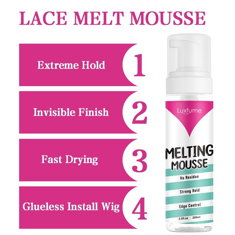 Lace Melt Mousse Manufacturer - Invisible Lifted Lace Wig Edges Strong Hold