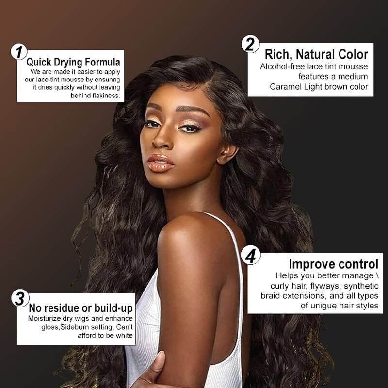 Lace Tint Mousse Manufacturer - for Precise Blending Match Skin Tone Semipermanent