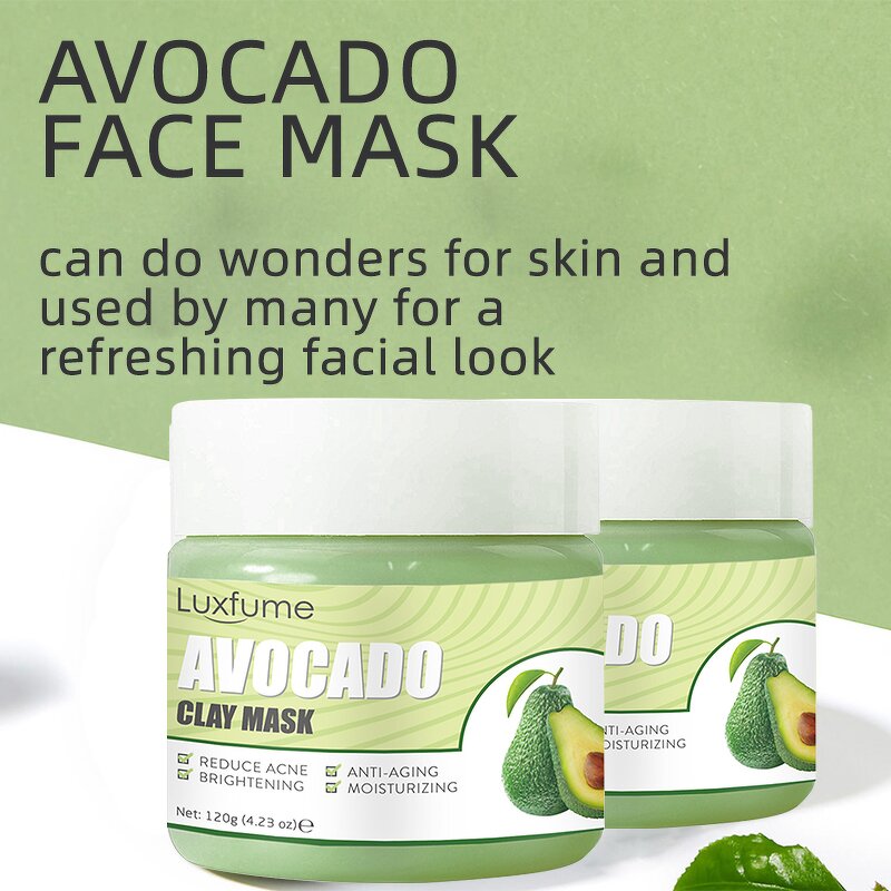 Facial Mask Manufacturer - Avocado Green Clay for Blackhead Removal Moisturizing