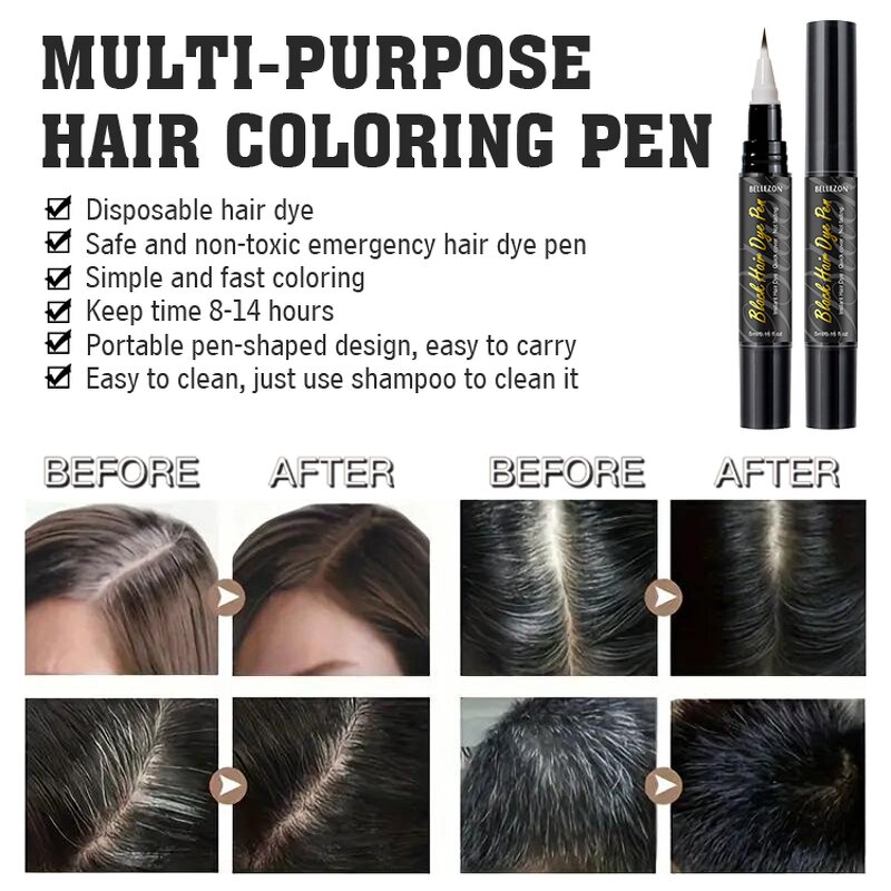Lace Tint Pen Manufacturer - High Precision Black Coloring Gray Coverage Hair Dye