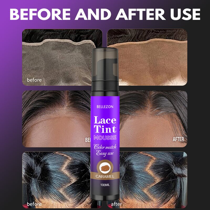 Lace Tint Mousse Manufacturer - Personalized Shade for Wig Closure Frontal Foam