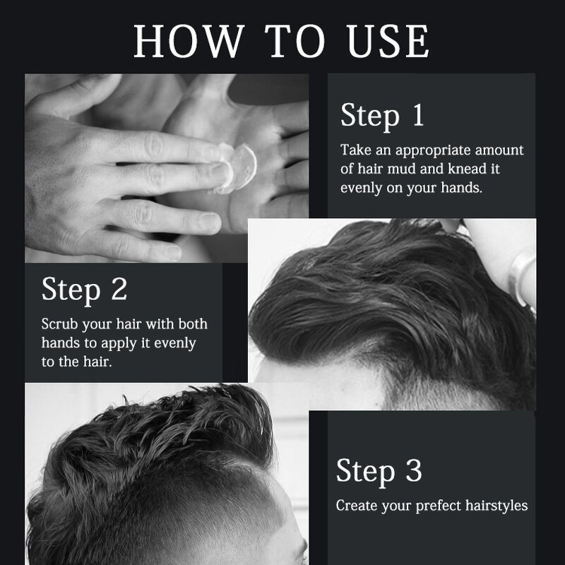 Hair Paste Manufacturer - Mens Water Soluble Pomade Private Label Add Texture Volume