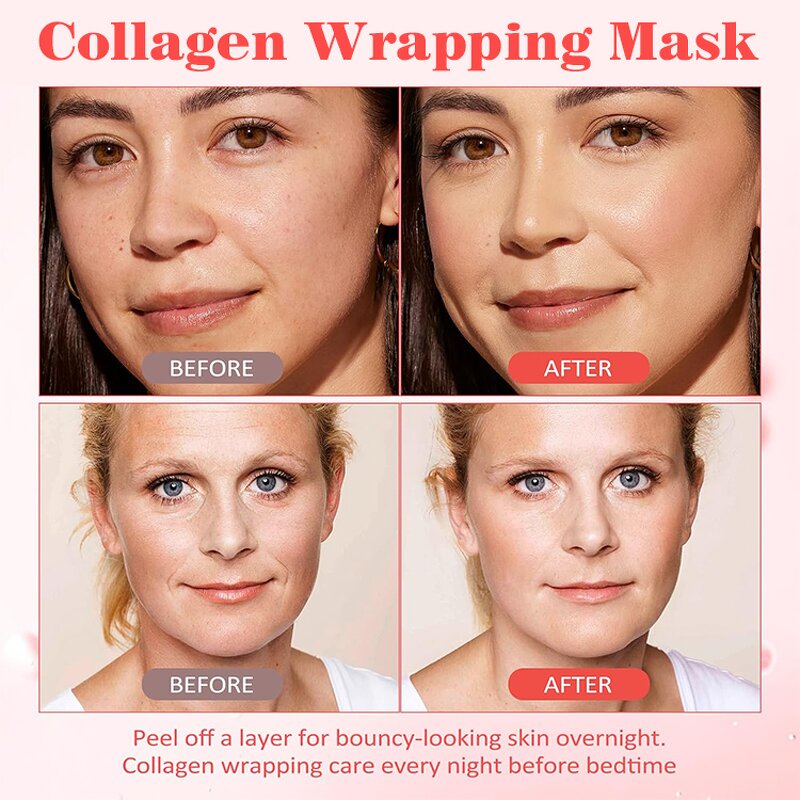 Collagen Face Mask Manufacturer - Wrapping Peel Off Enhance Elasticity Reduce Sagging