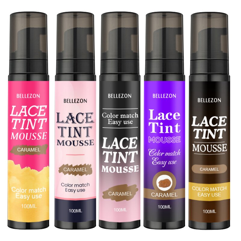 Lace Tint Mousse Manufacturer - Quick Dry Foam Dark Brown Skin Tone Matching
