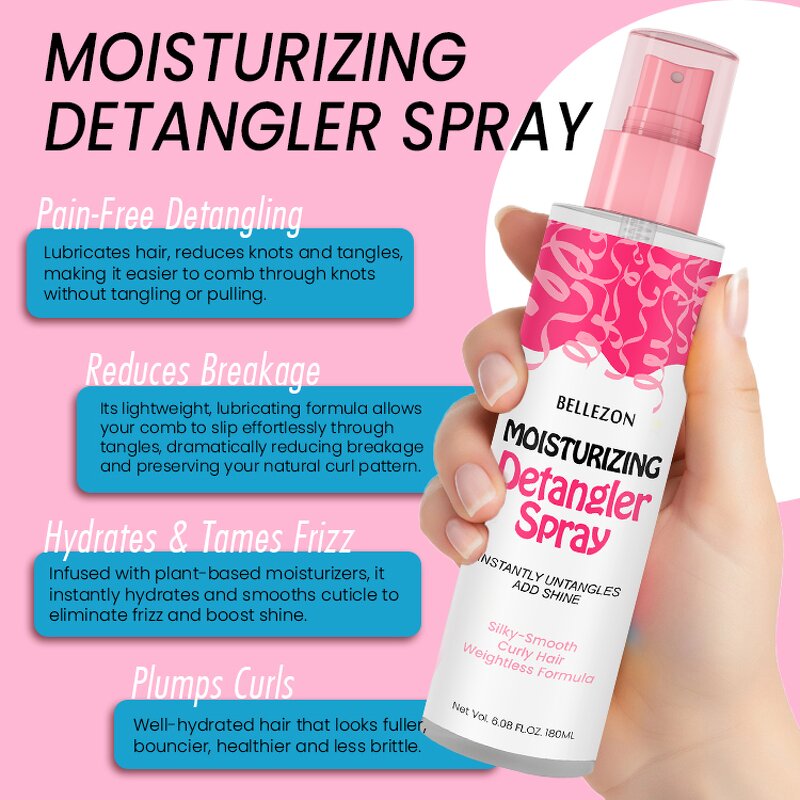 Detangling Spray Manufacturer - Smooth Hair Reduce Friction Knots Minimize Breakage
