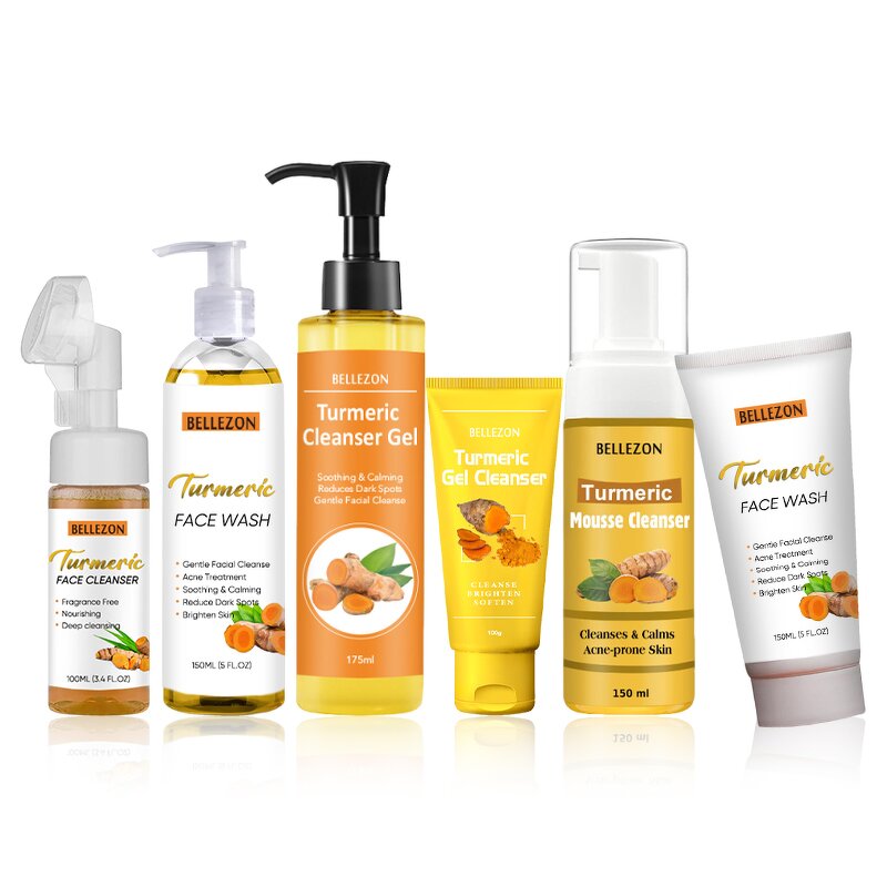 Turmeric Face Wash Set Manufacturer - Cleanser Cleansing Pads Brightening Gel Wash