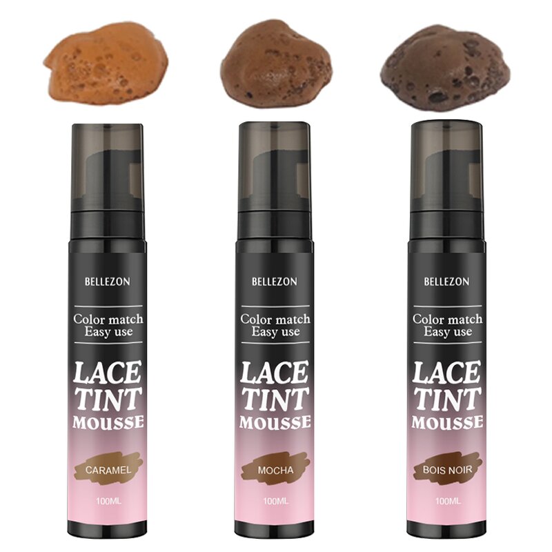 Lace Tint Mousse Manufacturer - Quick Dry Foam Dark Brown Skin Tone Matching