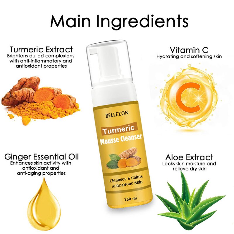 Turmeric Face Wash Manufacturer - Clearing Acne Scars Age Spots for Dark Spots