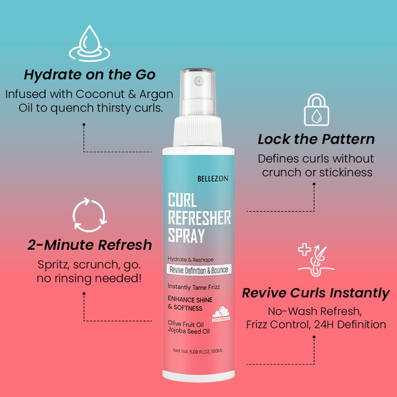 Curl Refresher Spray Manufacturer - Tame Frizz Restore Bounce and Definition