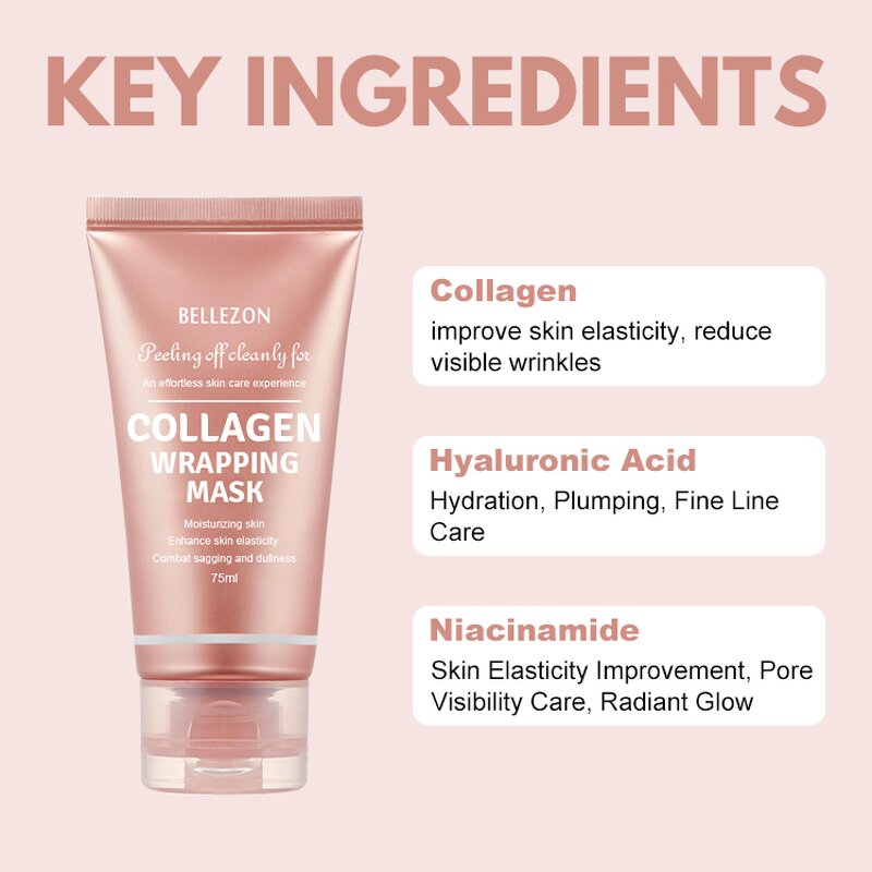 Collagen Face Mask Manufacturer - Wrapping Peel Off Enhance Elasticity Reduce Sagging