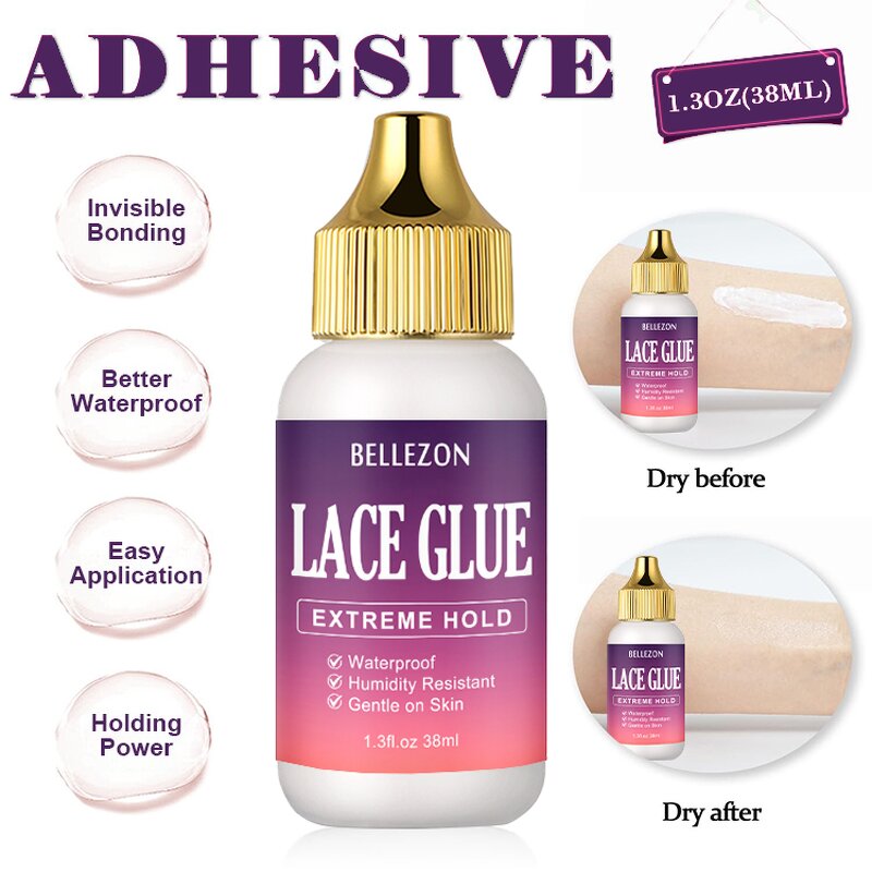 Lace Glue Manufacturer - Wig Hairpiece Adhesives Extreme Hold Waterproof for Wig Lovers