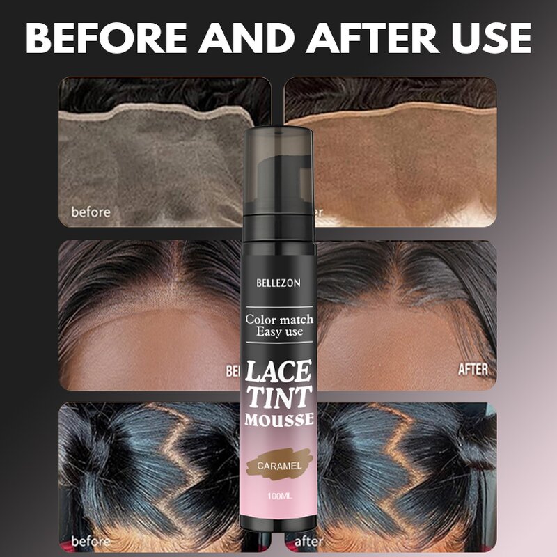 Lace Tint Mousse Manufacturer - Quick Dry Foam Dark Brown Skin Tone Matching