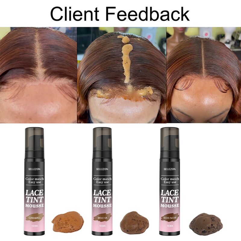 Lace Tint Mousse Manufacturer - Quick Dry Foam Dark Brown Skin Tone Matching