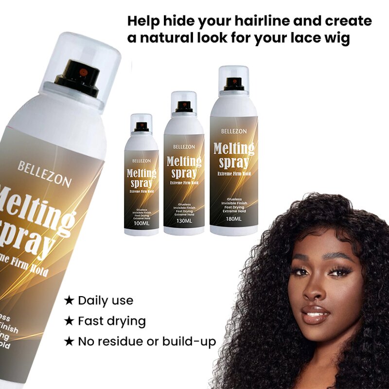 Lace Melting Spray Manufacturer - 180ml No Flaking for Natural Hairline Wig Look