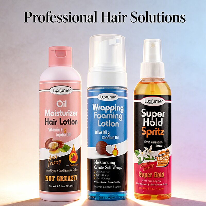 Hair Care Set Manufacturer - Complete Nourishing Oil Moisturizer Foam Wrap Styling Spritz