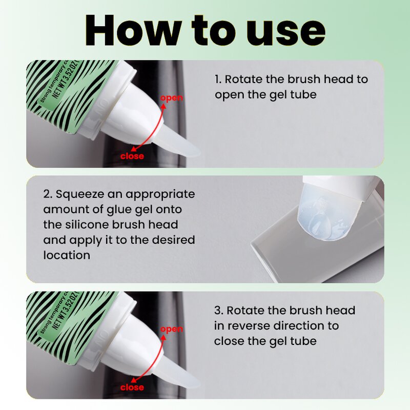 Lace Wig Glue Manufacturer - Clear with Brush Applicator for Closure Frontal Toupee