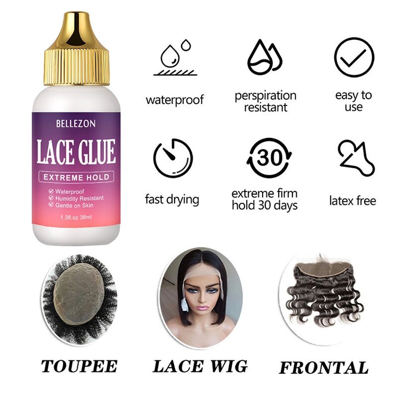 Lace Glue Manufacturer - Wig Hairpiece Adhesives Extreme Hold Waterproof for Wig Lovers
