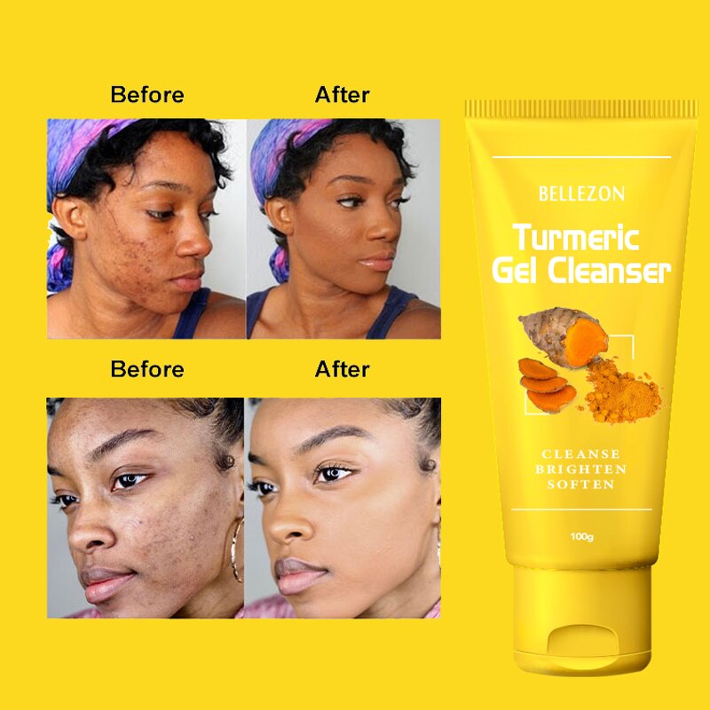 Turmeric Face Wash Set Manufacturer - Cleanser Cleansing Pads Brightening Gel Wash