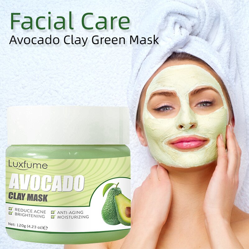 Facial Mask Manufacturer - Avocado Green Clay for Blackhead Removal Moisturizing