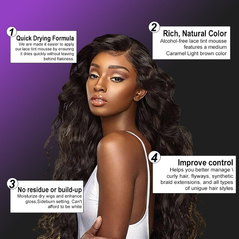 Lace Tint Mousse Manufacturer - Personalized Shade for Wig Closure Frontal Foam