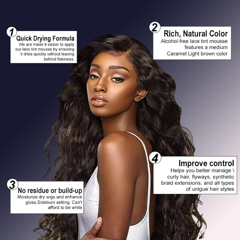 Lace Tint Mousse Manufacturer - Bond Tinted Foaming Perfect Matching Skin Tone Medium Brown