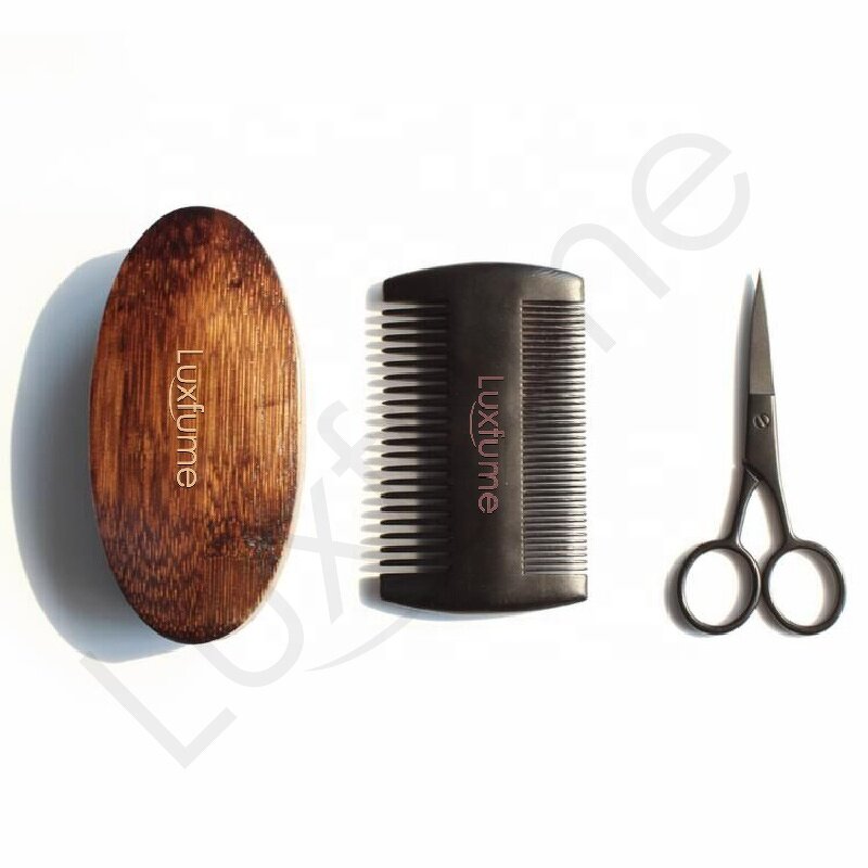 Beard Care Set Manufacturer - Bellezon Private Label Grooming Kit Oil Balm Butter Comb Brush