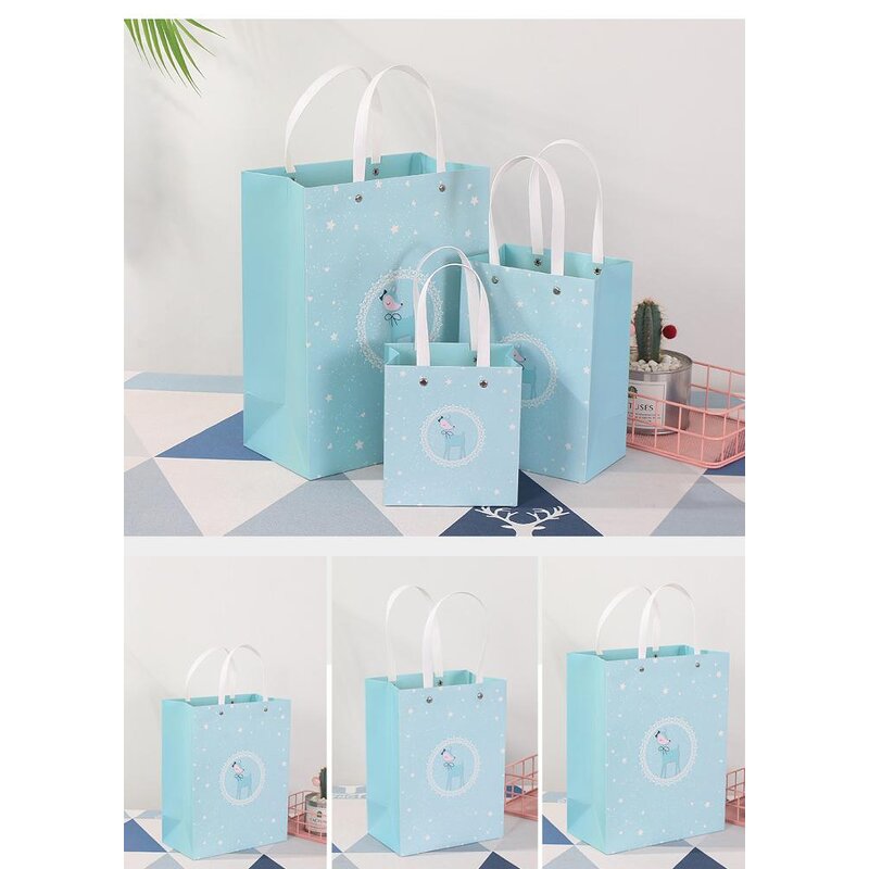 Gift Box - Manufacturer - Kraft Paper - Pink Blue Printed - Women's Day - Christmas Cosmetic Box