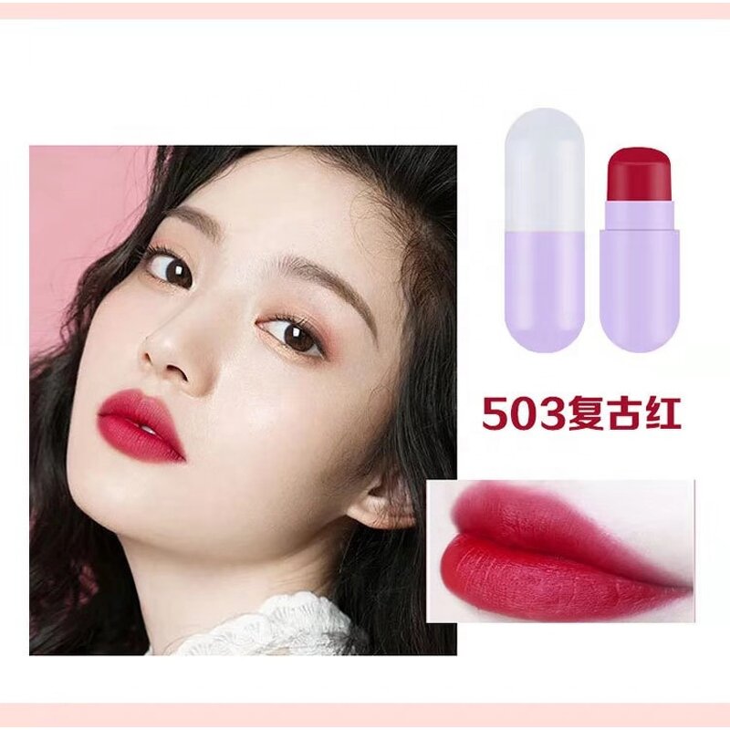 Lipstick - Manufacturer - Mini Capsule - Matte Waterproof - Long-lasting - Multi Colored Natural