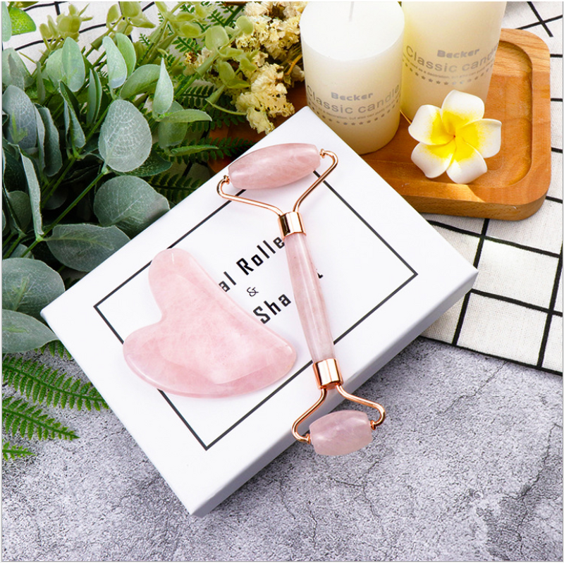 Skin Care Tool - Manufacturer - Quartz Gua Sha Set - Anti-Aging - Facial Jade Roller - Face Care
