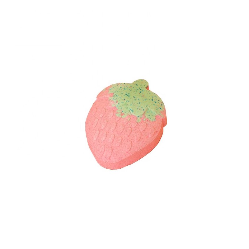 Bath Bombs - Manufacturer - Spa Aromatherapy - Handmade - Strawberry Shape Glitter - Kids Relaxing