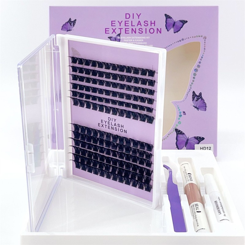 Cluster Eyelashes Set Manufacturer - OEM 16 Styles 8-16mm Mixed Segmental Lashes