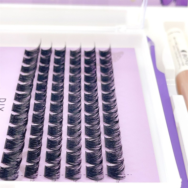 Cluster Eyelashes Set Manufacturer - OEM 16 Styles 8-16mm Mixed Segmental Lashes