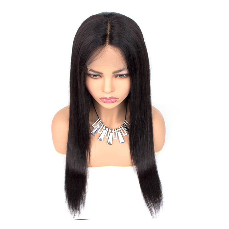 Front Lace Wig Supplier - OEM Real Human Hair Long Straight Glueless Design