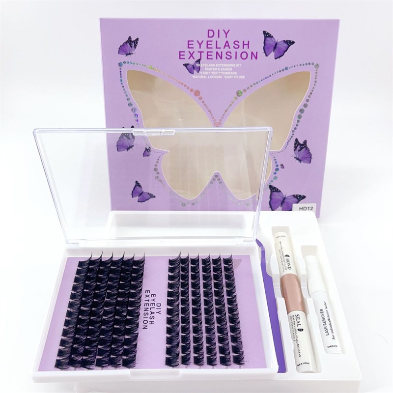 Cluster Eyelashes Set Manufacturer - OEM 16 Styles 8-16mm Mixed Segmental Lashes