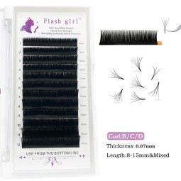 Eyelash Extensions Manufacturer - OEM 0.07mm Auto Flowering Silky Premade Fan