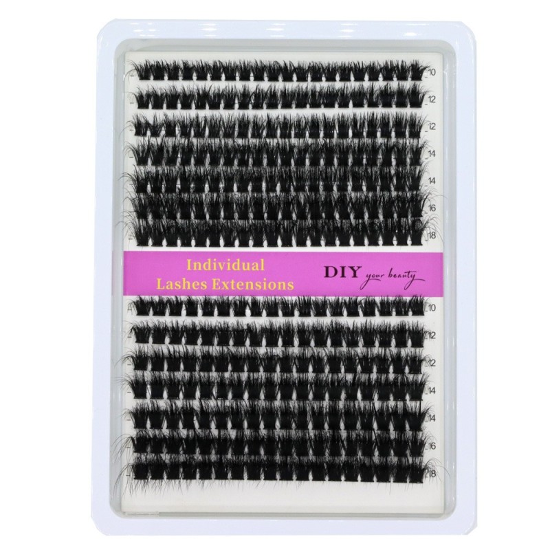 3D Cluster Eyelashes Factory - OEM 14 Rows Soft Thick Black Segmented Lashes
