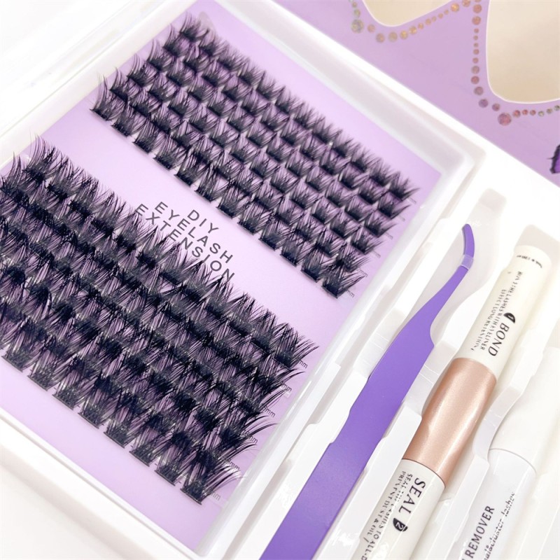Cluster Eyelashes Set Manufacturer - OEM 16 Styles 8-16mm Mixed Segmental Lashes